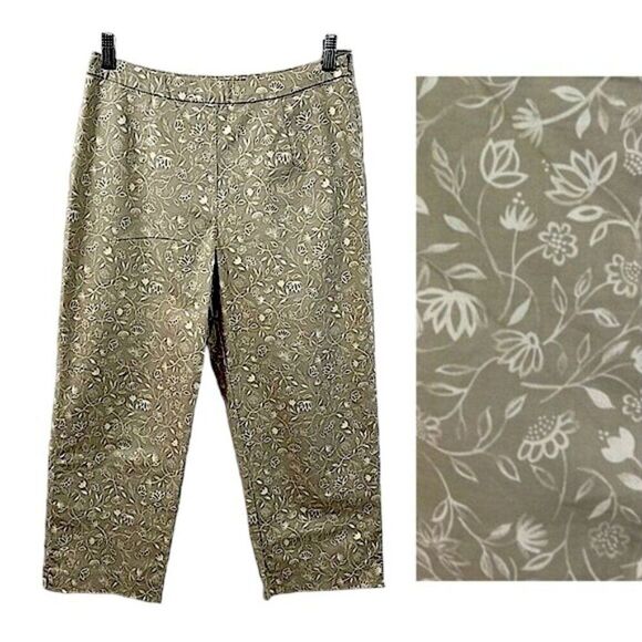 L.L. Bean Crop Pants Size 10 10R  Stretch Y2K * - Picture 1 of 10